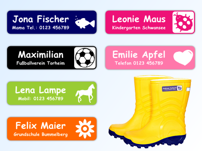 Stick-On Name Labels Set of 36