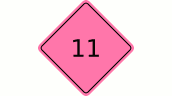 1a Road Sign XXL Sticker - Pastel pink (11)
