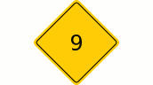 1a Road Sign XXL Sticker - Golden (9)