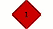 1a Road Sign Sticker - Red (1)