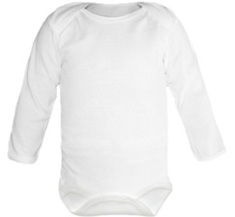 Baby Bodysuit long, Baby Body - Uni White