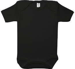 Baby Bodysuit short, Baby Body - Uni Black
