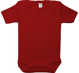 Baby Bodysuit short, Baby Body - Uni Red