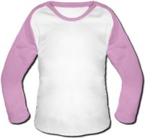Baby Baseball Shirt with Motif - Pink