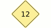 Road Sign with Suction Cup - Cream (12)