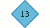 Road Sign with Suction Cup - Light blue (13)