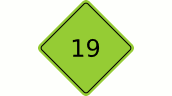 Road Sign with Suction Cup - Pastel green (19)