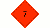 Road Sign with Suction Cup - Orange red (7)