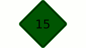 Road Sign Sticker - Dark green (15)