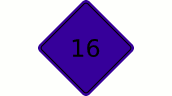 Road Sign Sticker - Brilliant blue (16)