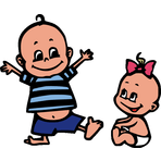 Colored Twin Sticker - Motif BZ40-JM
