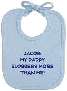 Imprinted Bib blue