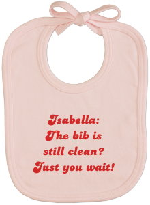 Imprinted Bib pink