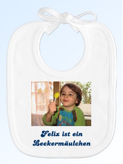 Bedrucktes Lätzchen blau